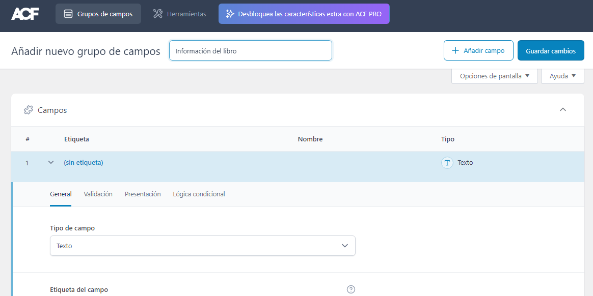 A&ntilde;adir campos personalizados en WordPress