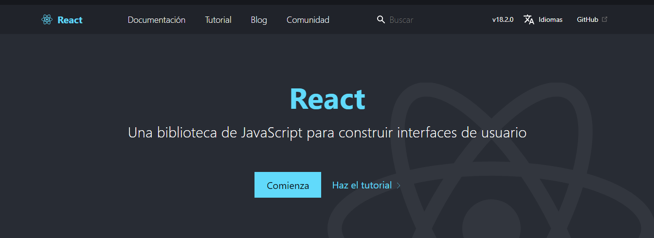 Sitio web de React