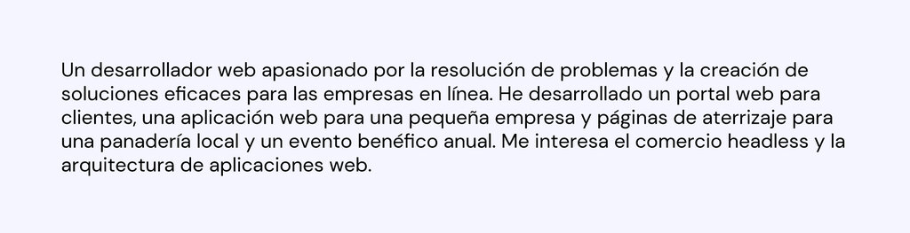 Ejemplo de descripci&oacute;n del rol de un desarrollador web