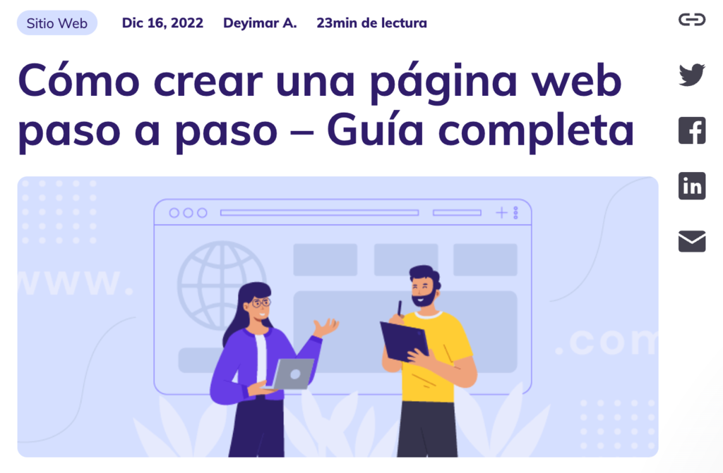 C&oacute;mo crear una p&aacute;gina web Hostinger