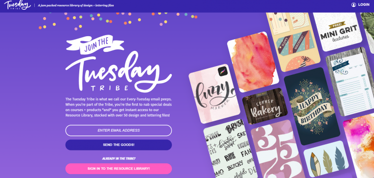 Formulario de subscripci&oacute;n de Every-Tuesday