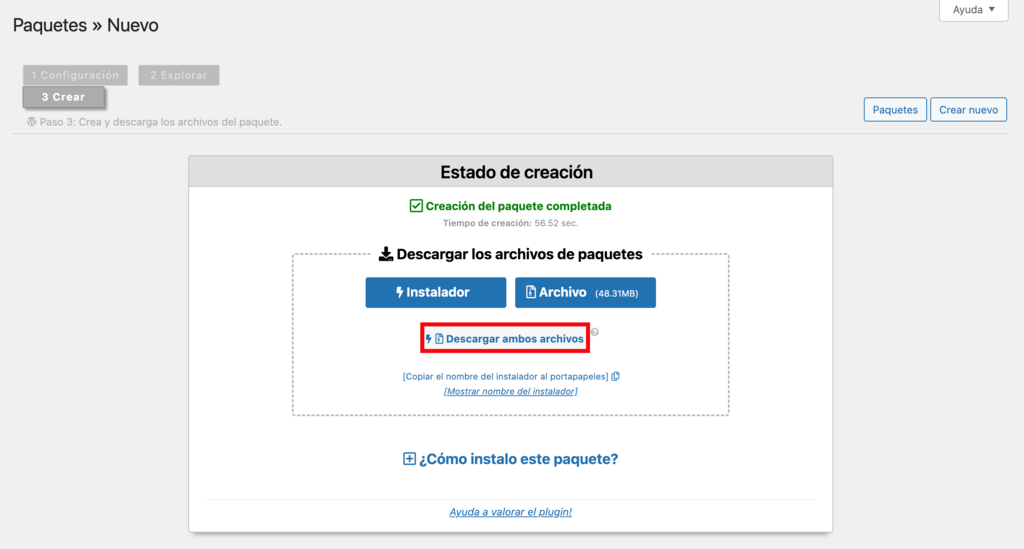 Plugin Duplicator de WordPress
