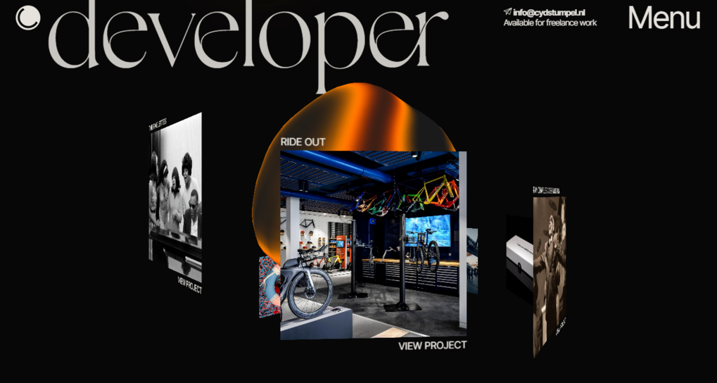 Ejemplo de un sitio web de portfolio de desarrollador web