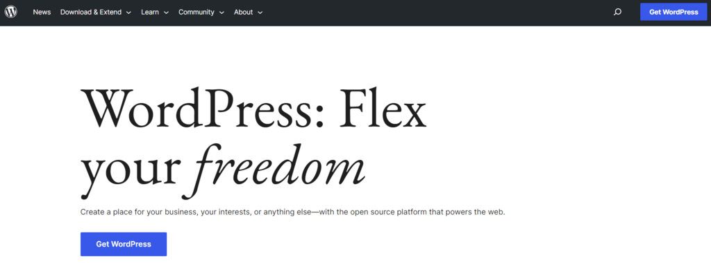 P&aacute;gina de descarga de WordPress