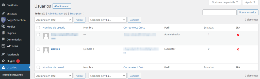 Opci&oacute;n para ver todos los usuarios y perfiles