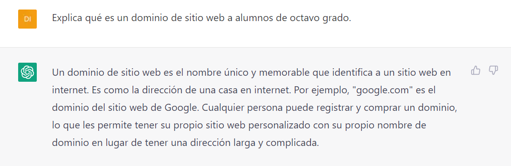 Ejemplo de contenido creado por ChatGTP para una p&aacute;gina web