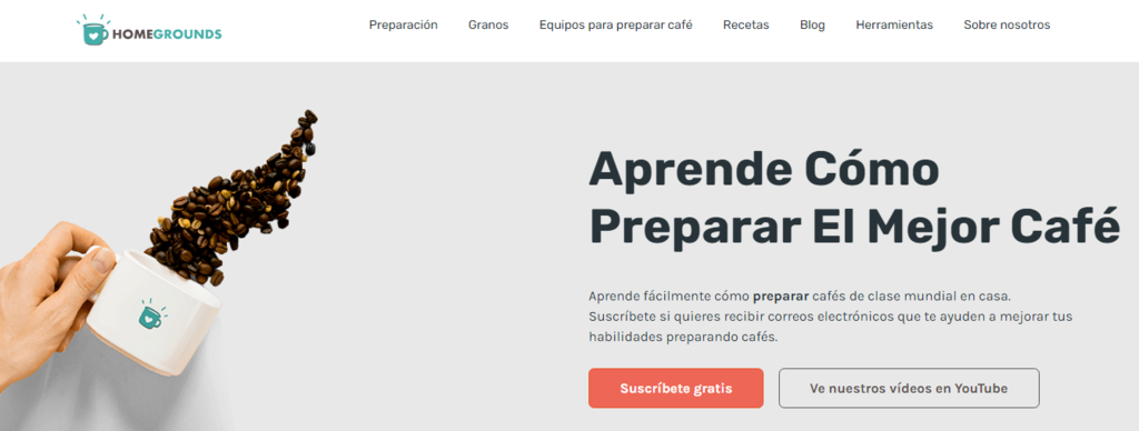 P&aacute;gina de inicio de Home Grounds