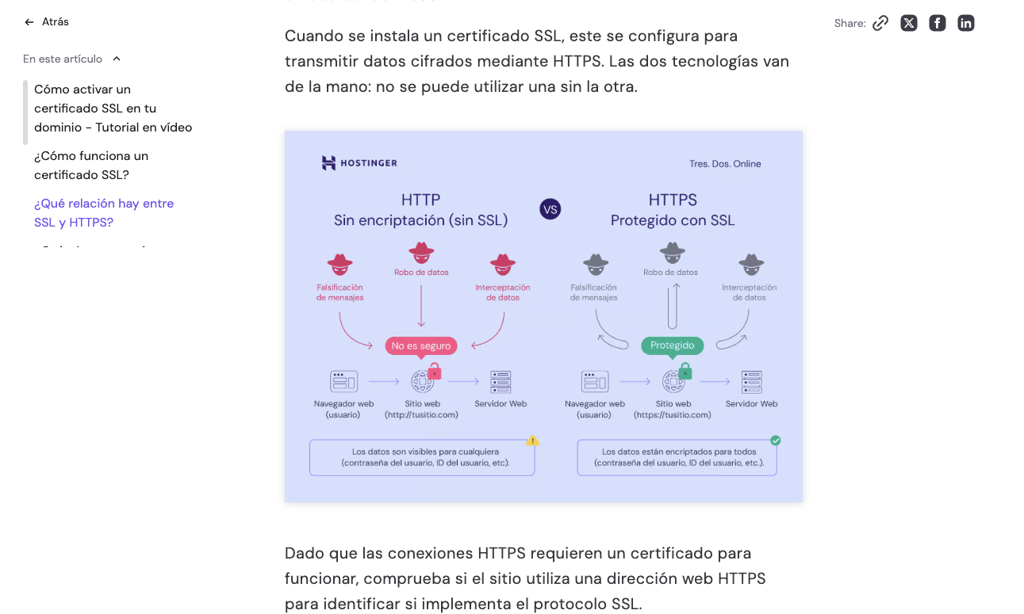 Un ejemplo de imagen ilustrativa en una entrada del blog de tutoriales de Hostinger
