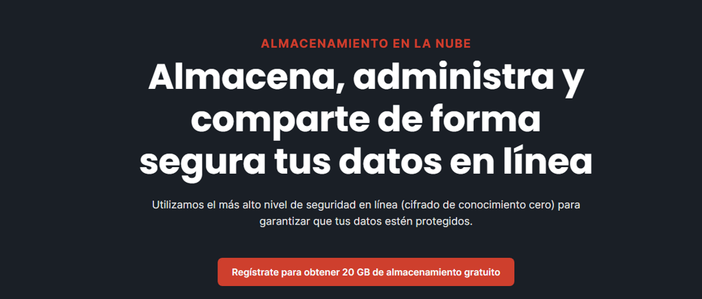 Servicio de almacenamiento en la nube de MEGA