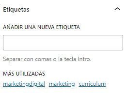 Vista previa para a&ntilde;adir una nueva etiqueta