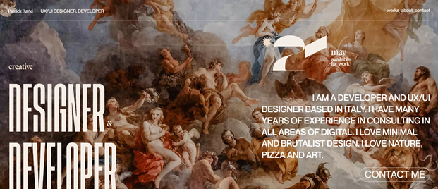 P&aacute;gina de inicio del portafolio de Patrick David