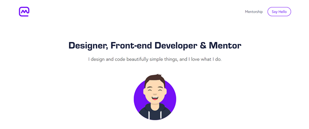 P&aacute;gina de inicio del portafolio de Matt Farley