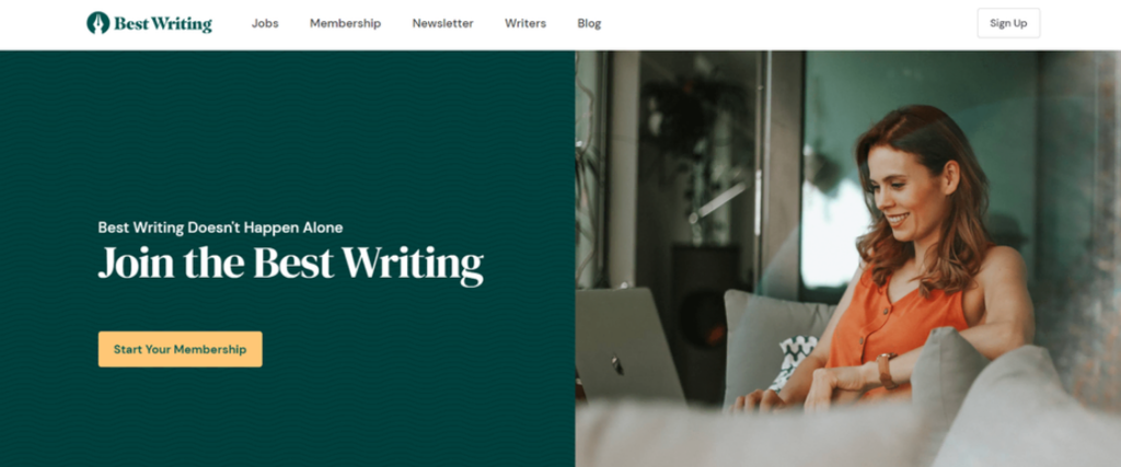 P&aacute;gina de inicio de Best Writing