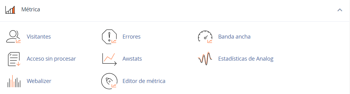 Métricas y estadísticas de cPanel