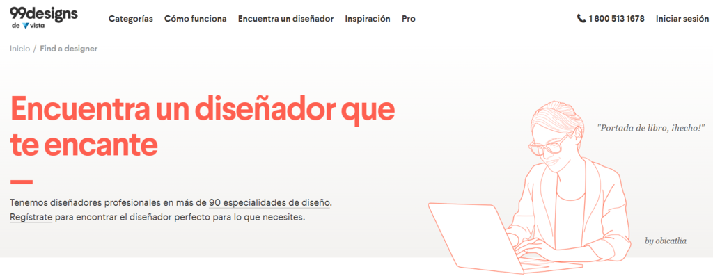Sitio web 99designs