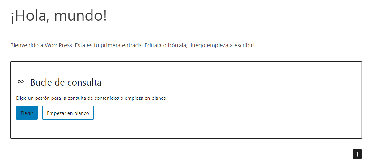 Ejemplo de Bucle de consulta en WordPress.