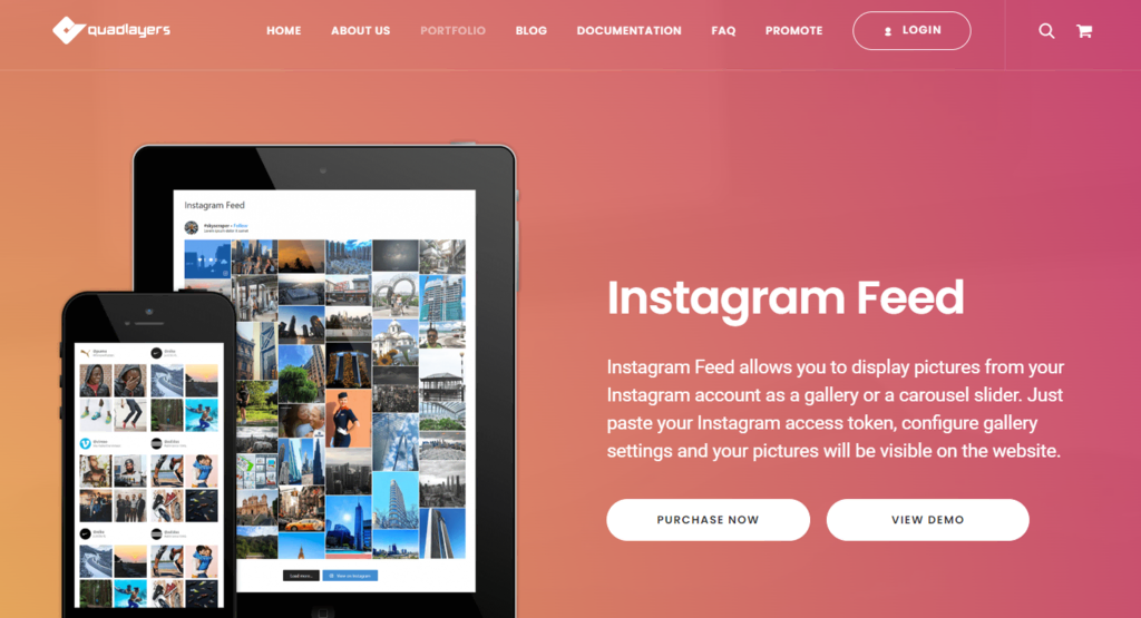P&aacute;gina web de Quadlayers