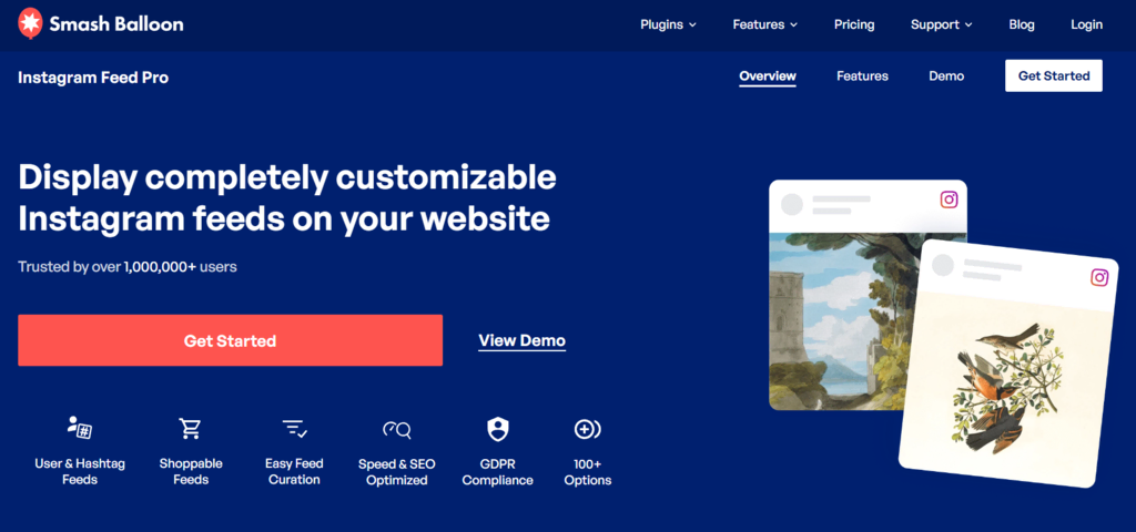 P&aacute;gina web de Smash Balloon