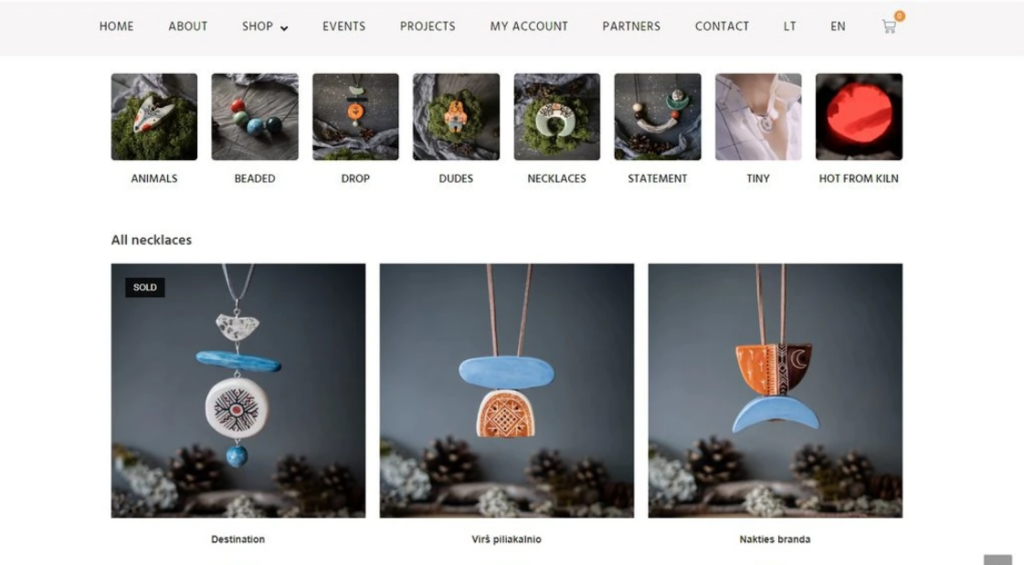 P&aacute;gina de productos de Monai