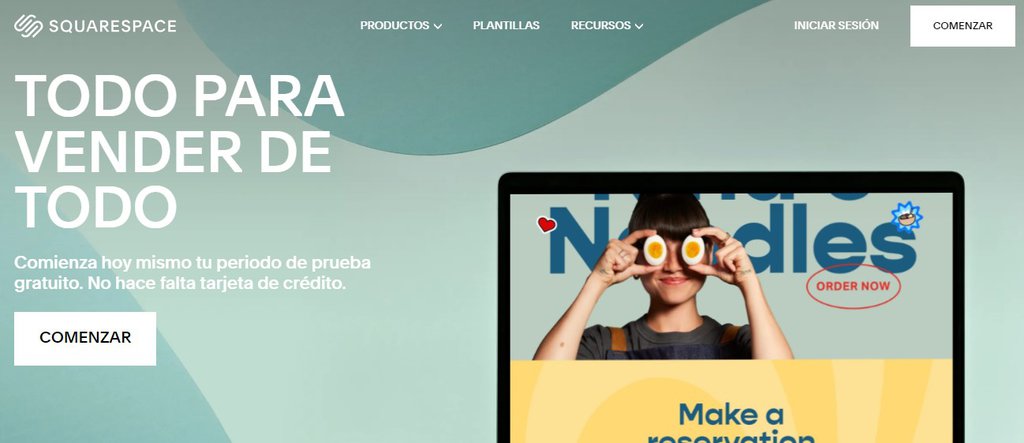 P&aacute;gina web de Squarespace