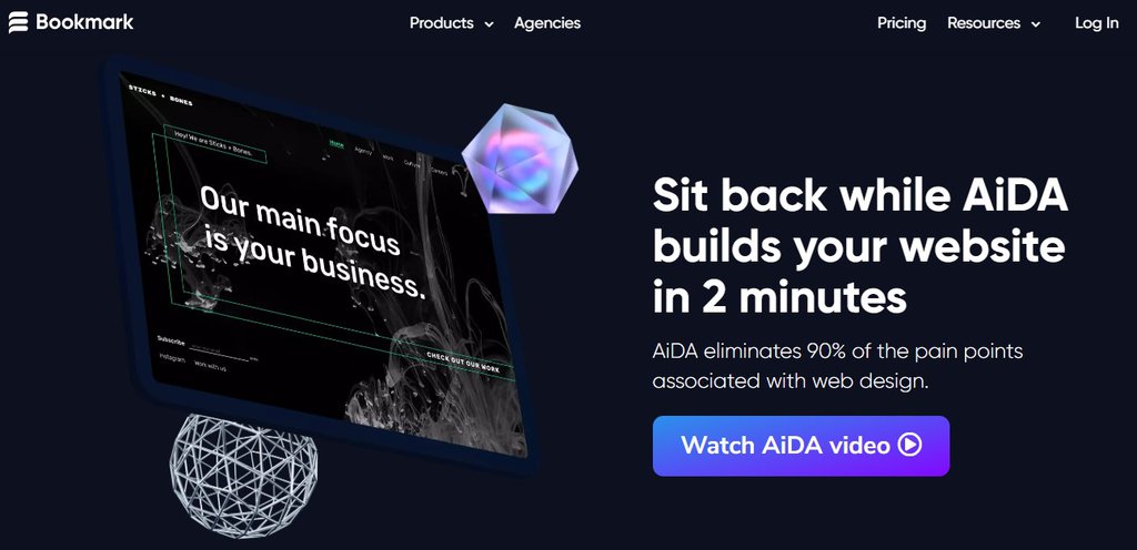 Página web de Bookmark AiDA