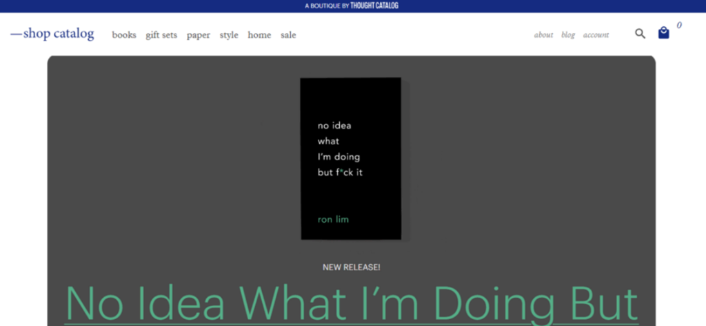 Página de inicio de Shop Catalog