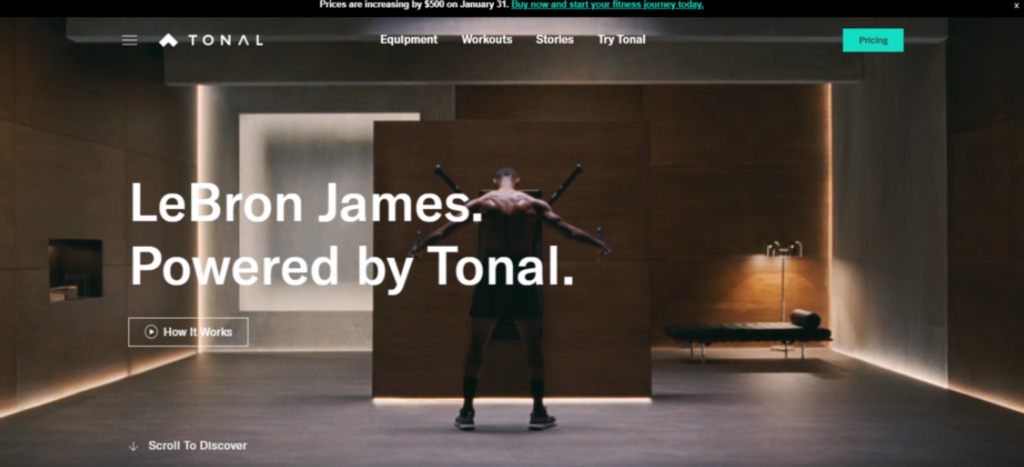 Página de inicio de Tonal