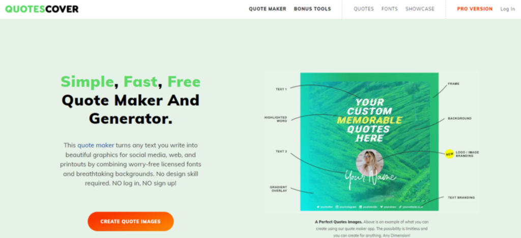 Sitio web Quotes Cover