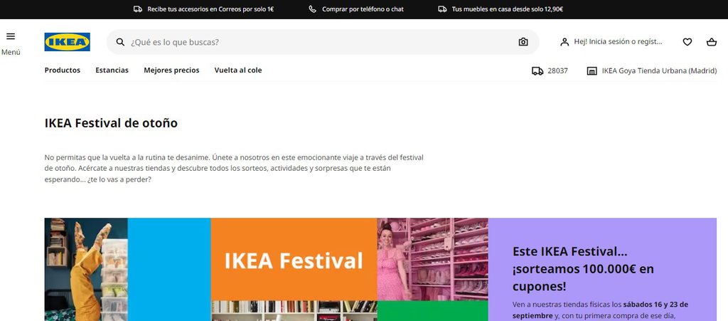 P&aacute;gina web de Ikea