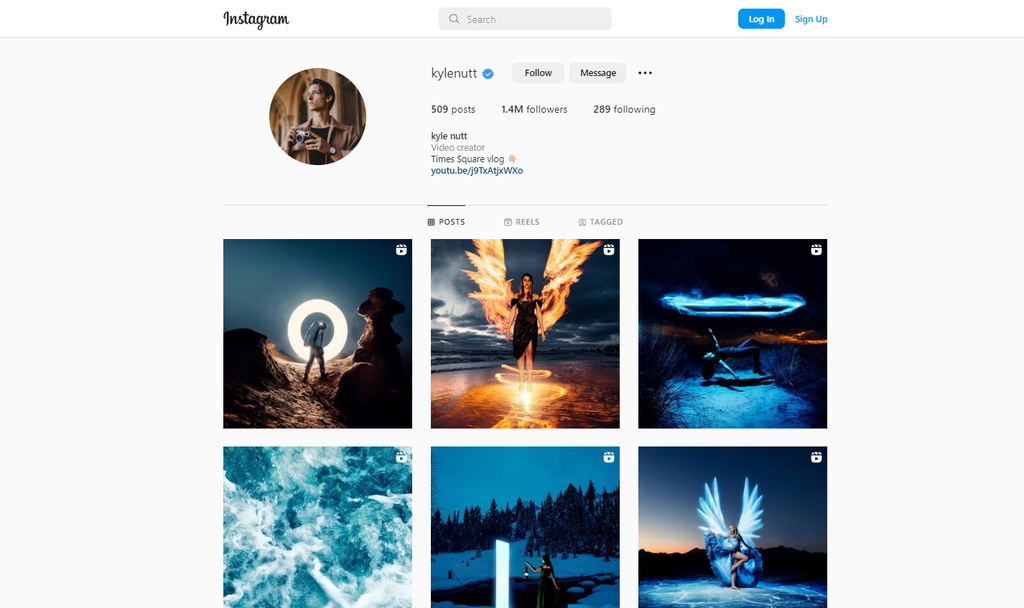 Perfil de Instagram de Kyle Nutt.