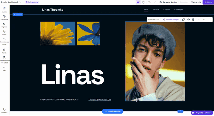 Creador web de Hostinger