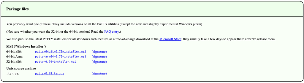 Paquetes de archivos Putty en hPanel 