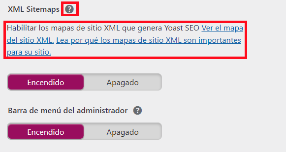Opci&oacute;n de ver el sitemap XML en Yoast