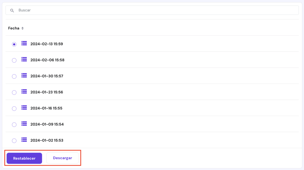Copias de seguridad de archivos en hPanel