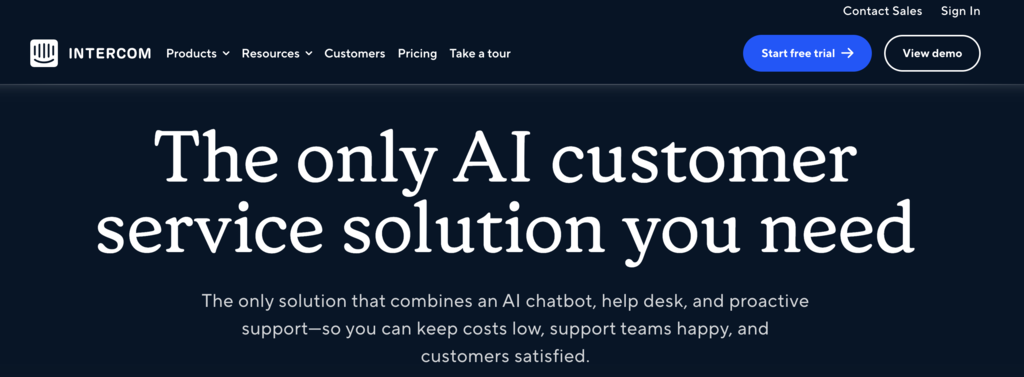 P&aacute;gina web de Intercom