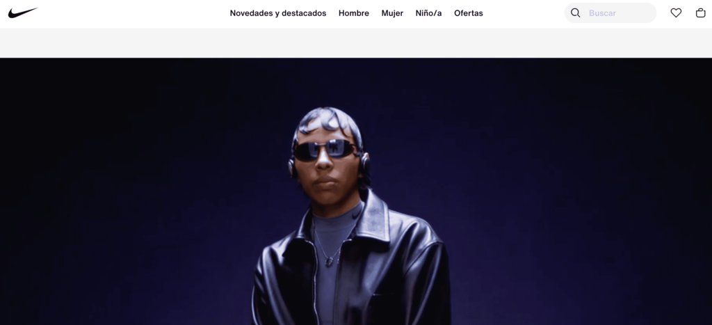 Ejemplo de eCommerce Nike