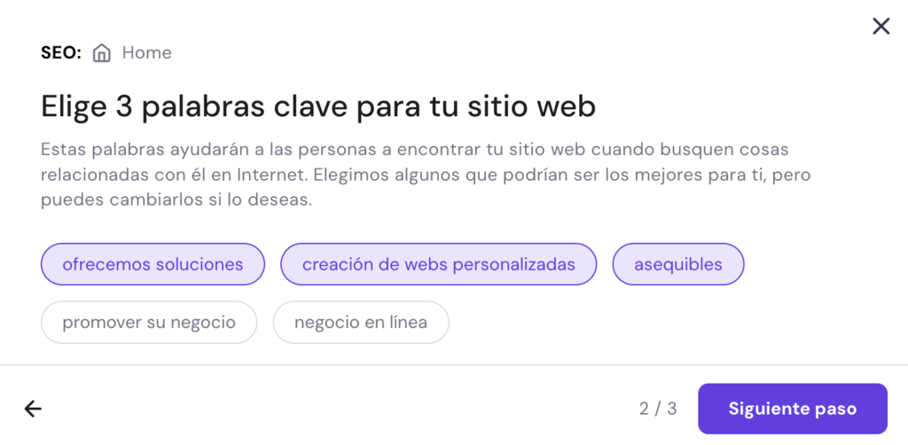 Configuraci&oacute;n SEO de Hostinger