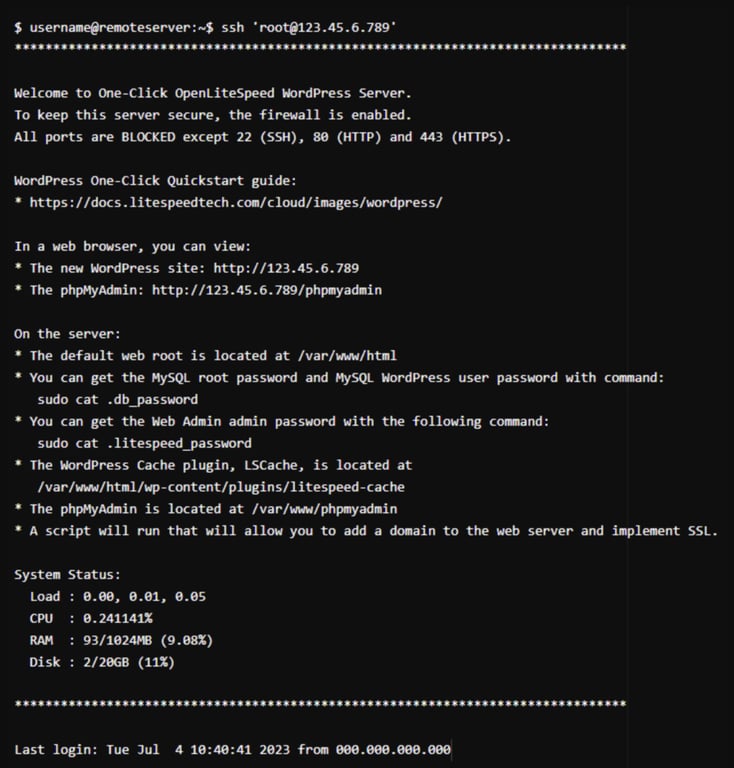 Mensaje de bienvenida SSH