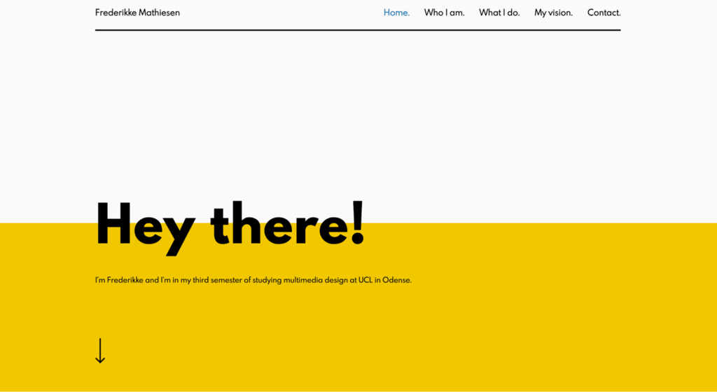 Sitio web de Frederikke Mathiesen