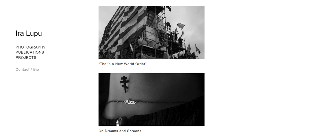 Sitio web de Ira Lupu