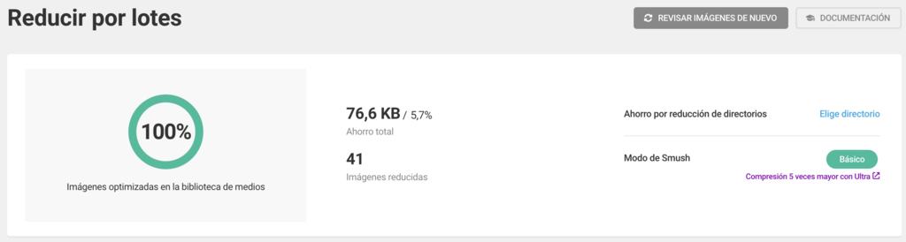 Estado de la compresi&oacute;n de im&aacute;genes de Smush