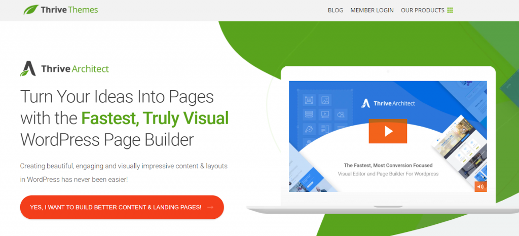Sitio web de Thrive Architect