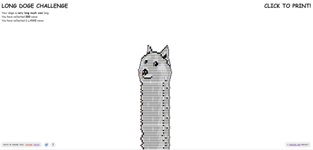 P&aacute;gina The Long Doge Challenge