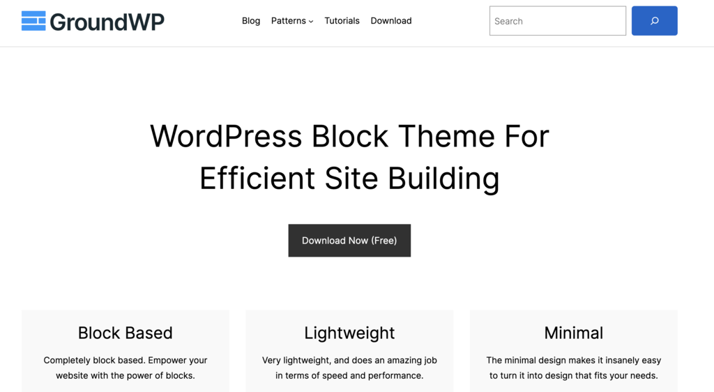 Tema Ground WP de WordPress