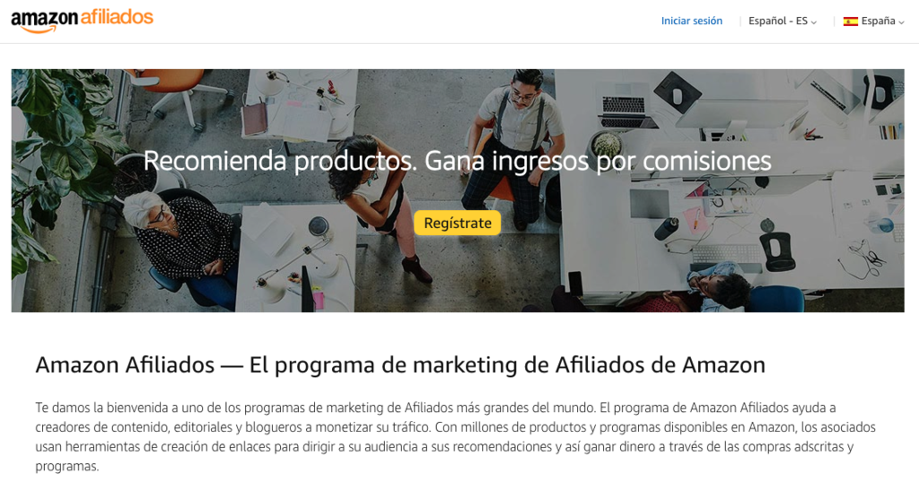 Sitio web de Amazon