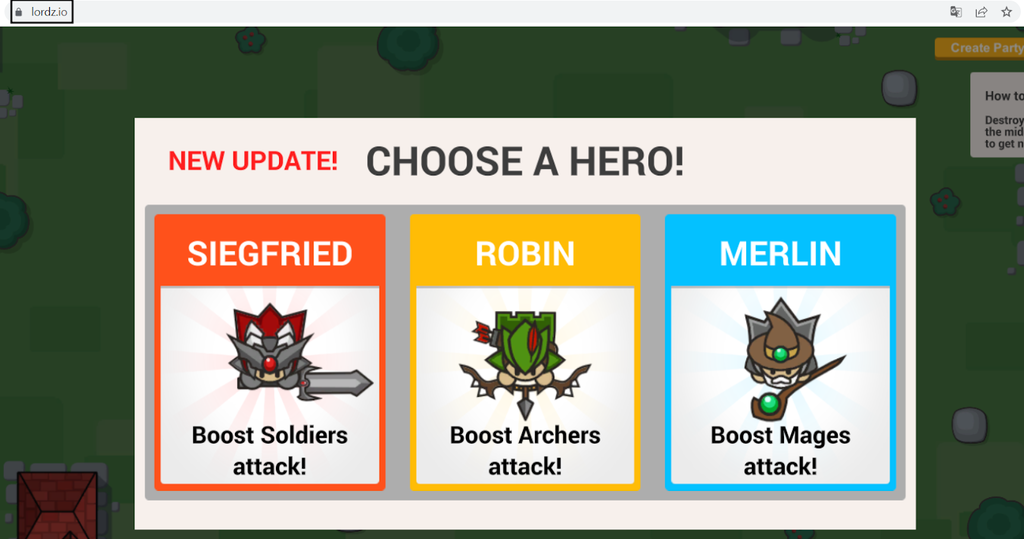 Página web de Lordz.io