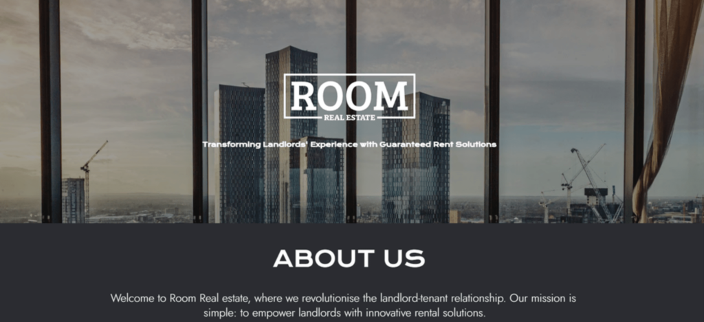 P&aacute;gina de inicio de Room Real Estate
