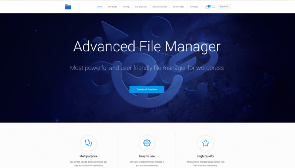 P&aacute;gina de inicio de Advanced File Manager