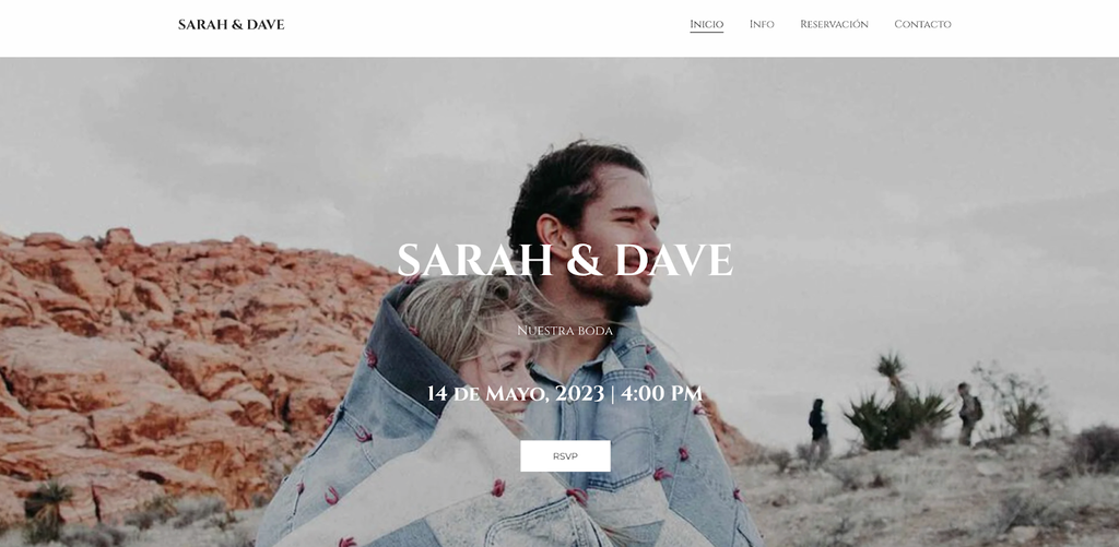 Ejemplo de p&aacute;gina web de boada de Hostinger