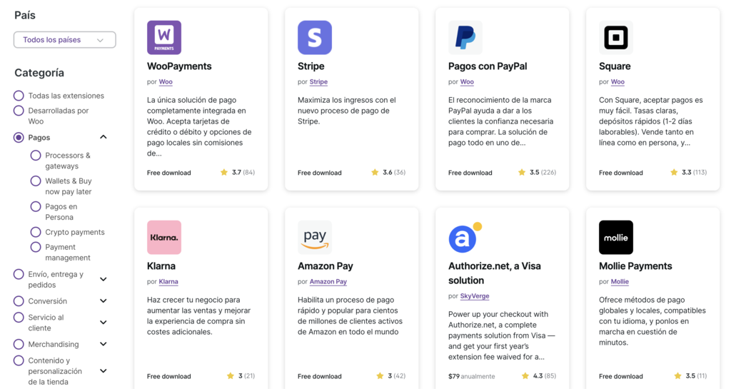 Librer&iacute;a de pasarelas de pago de WooCommerce